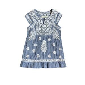 Roller Rabbit Chambray Embroidered dress